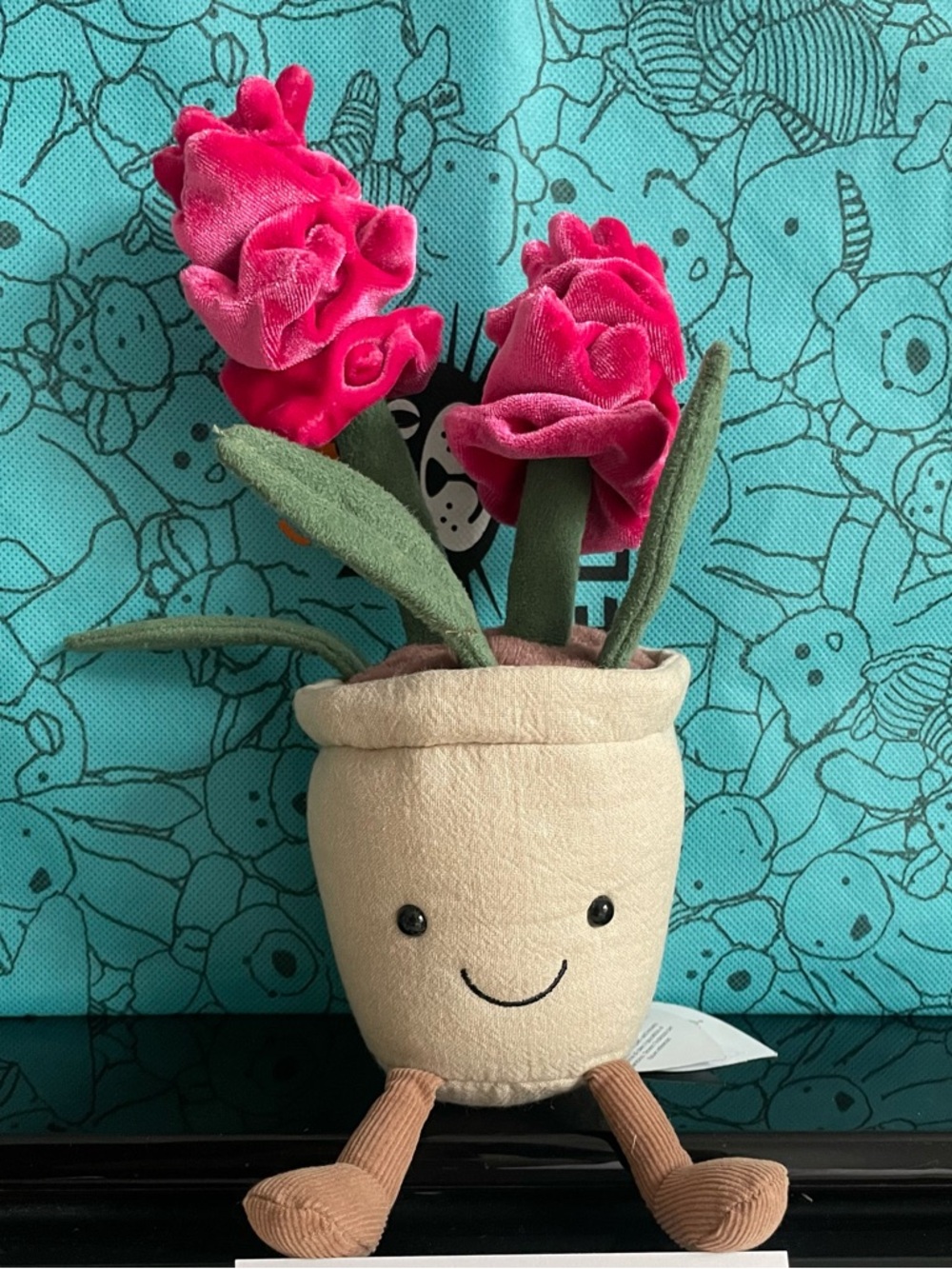 Jellycat Hyacinth Dark Pink Plant BNWT